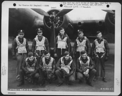 Thumbnail for Consolidated > Lt. Capps And Crew Of The 92Nd Bomb Group Beside A Boeing B-17 Flying Fortress.  England, 14 March 1944.