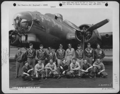 Thumbnail for Consolidated > Lt. Moore And Crew Of The 92Nd Bomb Group Beside A Boeing B-17 "Flying Fortress" 'Flak Happy'.  England, 31 May 1944.