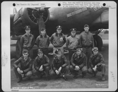 Consolidated > Lt. Delorimer And Crew Of The 92Nd Bomb Group Beside A Boeing B-17 "Flying Fortress" "Buzz Buggy".  England, 14 May 1944.