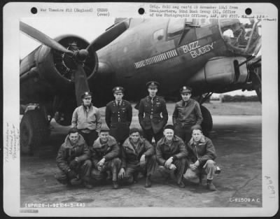 Thumbnail for Consolidated > Lt. Davidson And Ground Crew Of The 92Nd Bomb Group Beside A Boeing B-17 "Flying Fortress" "Buzz Buggy".  England, 14 May 1944.