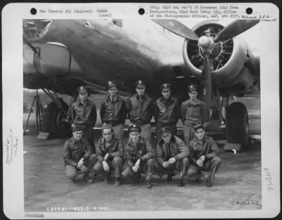 Thumbnail for Consolidated > Lt. Decker And Crew Of The 92Nd Bomb Group Beside A Boeing B-17 Flying Fortress.  England, 15 April 1944.