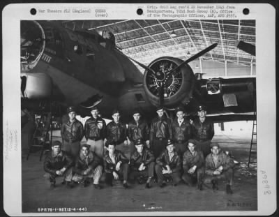 Consolidated > Crew Of The 92Nd Bomb Group Beside A Boeing B-17 "Flying Fortress" "Butch".  England, 12 April 1944.