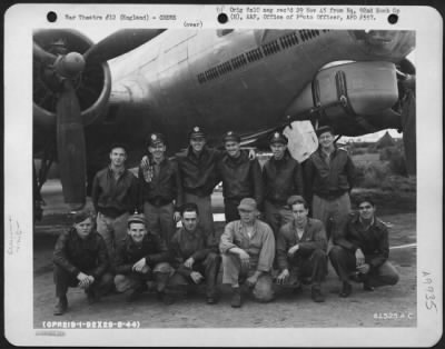 Consolidated > Crew Of The 92Nd Bomb Group Beside A Boeing B-17 Flying Fortress.  England, 29 August 1944.