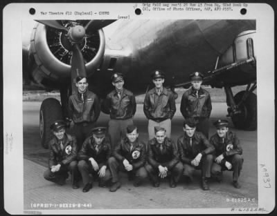 Thumbnail for Consolidated > Crew Of The 92Nd Bomb Group Beside A Boeing B-17 Flying Fortress.  England, 29 August 1944.