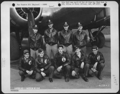 Consolidated > Crew Of The 92Nd Bomb Group Beside A Boeing B-17 Flying Fortress.  England, 29 August 1944.