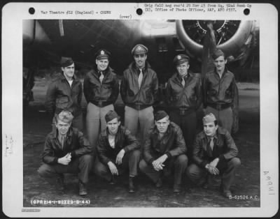 Thumbnail for Consolidated > Crew Of The 92Nd Bomb Group Beside A Boeing B-17 Flying Fortress.  England, 29 August 1944.