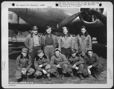 Thumbnail for Consolidated > Crew Of The 92Nd Bomb Group Beside A Boeing B-17 "Flying Fortress" 'Flagship'.  England, 12 September 1944.