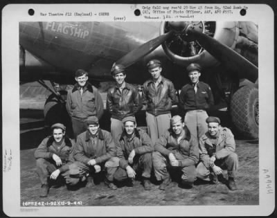 Consolidated > Crew Of The 92Nd Bomb Group Beside A Boeing B-17 "Flying Fortress" "Flagship".  England, 12 September 1944.