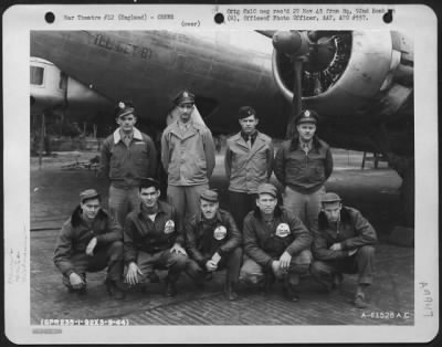 Thumbnail for Consolidated > Crew Of The 92Nd Bomb Group Beside A Boeing B-17 "Flying Fortress" 'I'Ll Get By'.  England, 3 September 1944.