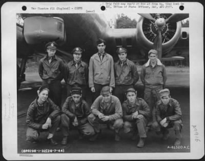 Consolidated > Lt. Bowen And Crew Of The 92Nd Bomb Group Beside A Boeing B-17 "Flying Fortress" 'Flagship'.  England, 26 July 1944.