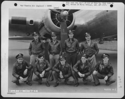 Thumbnail for Consolidated > Lt. Dame And Crew Of The 92Nd Bomb Group Beside A Boeing B-17 Flying Fortress.  England, 23 July 1944.