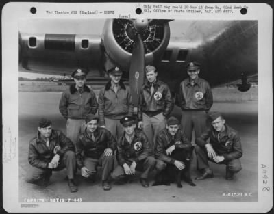 Thumbnail for Consolidated > Lt. Moore And Crew Of The 92Nd Bomb Group Beside A Boeing B-17 Flying Fortress.  England, 19 July 1944.