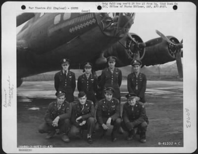 Thumbnail for Consolidated > Lt. Bacher And Crew Of The 92Nd Bomb Group Beside A Boeing B-17 Flying Fortress.  England, 7 December 1943.