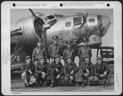 Thumbnail for Consolidated > Lt. Oliver And Crew Of The 358Th Bomb Squadron, 303Rd Bomb Group Beside A Boeing B-17 "Flying Fortress" 'The Floose'.  England, 11 May 1944.