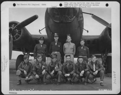 Thumbnail for Consolidated > Lt. Daniel A. Shebeck And Crew Of The 358Th Bomb Squadron, 303Rd Bomb Group Beside A Boeing B-17 "Flying Fortress" "Jersey Bounce".  England, 27 July 1943.