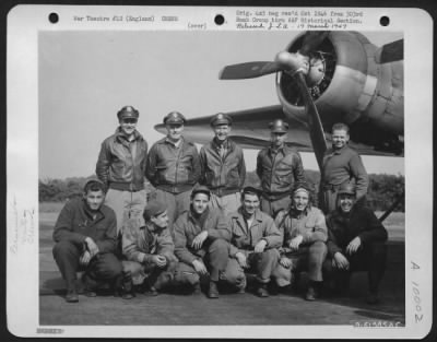 Thumbnail for Consolidated > Capt. Packard And Lead Crew On Bombing Missions Over Enemy Territory, Beside A Boeing B-17 Flying Fortress.  358Th Bomb Squadron, 303Rd Bomb Group, England.  28 May 1944.