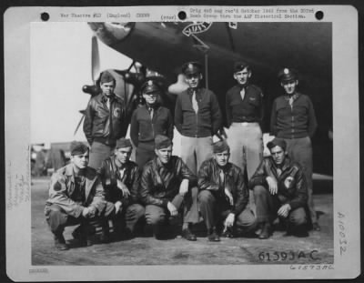 Thumbnail for Consolidated > Lt. Nemitz And Crew Of The 360Th Bomb Squadron, 303Rd Bomb Group, Beside A Boeing B-17 "Flying Fortress" 'Satan'S Workshop'.  England, 4 September 1943.