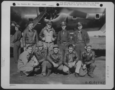 Consolidated > Lead Crew Of Bombing Mission To Gravesline, France, In Front Of A Boeing B-17 Flying Fortress.  359Th Bomb Squadron, 303Rd Bomb Group, England.  4 August 1944.