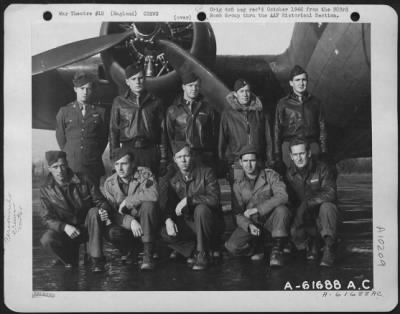 Thumbnail for Consolidated > Lt. Burkitt And Crew Of The 303Rd Bomb Group, Based In England, Pose Beside A Boeing B-17 Flying Fortress.  26 November 1943.