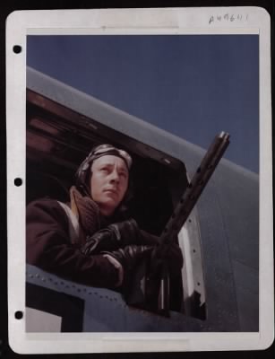 Bomber > T/Sgt. James R. Holmes, Newton, Miss., Is Engineer And Waist Gunner On A B-24 Of The 8Th Air Force In England.