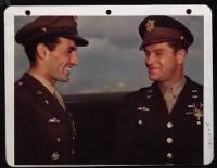 Thumbnail for England....Captian Don S. Gentile (Left) And Colonel Donald J. M. Blakeslee Just After The Ceremony Where Captain Gentile Was Awarded The Distinguished Flying Cross And Colonel Blakeslee Received The Distinguished Service Cross. - Page 1