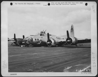 Thumbnail for Consolidated > Crash Landing Of The Boeing B-17 "Flying Fortress" 'Duchess Daughter' (A/C No. 42-97232).  303Rd Bomb Group, England.  5 July 1944.