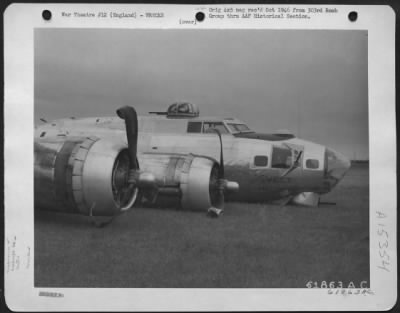 Thumbnail for Consolidated > Crash Landing Of The Boeing B-17 "Flying Fortress" 'Sweet Melody' (A/C No. 42-107097).  303Rd Bomb Group, England.  11 June 1944.