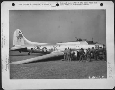 Thumbnail for Consolidated > Crash Landing Of The Boeing B-17 "Flying Fortress" 'Paper Dollie' (A/C No. 42-97622).  303Rd Bomb Group, England.  24 May 1944.