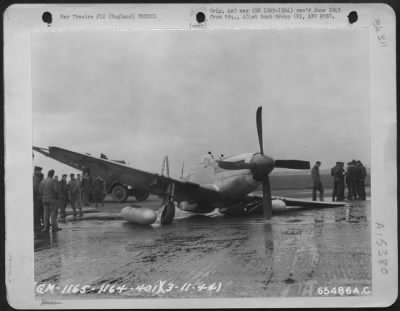 Thumbnail for Consolidated > North American P-51 "Mustang" After Crash Landing At An 8Th Air Force Base In England, 3 November 1944.