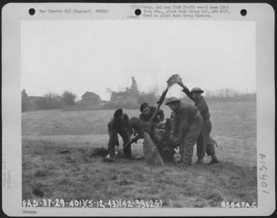 Thumbnail for Consolidated > Men Being To Clear Away The Wreckage Of A Boeing B-17 "Flying Fortress" Of The 401St Bomb Group.  The Plane, Taking Off From An 8Th Air Force Base In England For A Mission Over Enemy-Occupied Territory, Was Unable To Lift Its Heavy Bomb Load And Crashed I