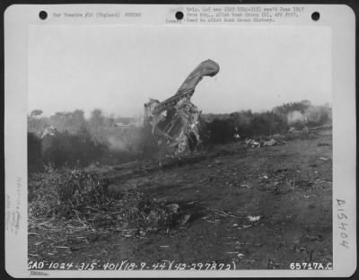 Thumbnail for Consolidated > The Boeing B-17 "Flying Fortress" 'Rosie'S Sweat Box' Of The 401St Bomb Group Crashed Just Outside The Gate To Walden, England On 17 September 1944.  (A/C No. 42-297872.)