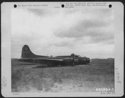 Thumbnail for Consolidated > The Boeing B-17 "Flying Fortress" (A/C No. 230020) Of The 381St Bomb Group, Made A Belly Landing When It Returned To Home Base, 8Th Air Force Station 167, England.  6 September 1943.