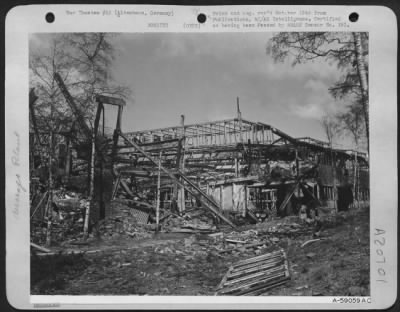 Consolidated > The Henchel Aero-Engine Factory, Was Left In Its Peaceful Setting In Albenbaun In The Devastated Condition Seen In The Picture, Following Strategic Bombings.