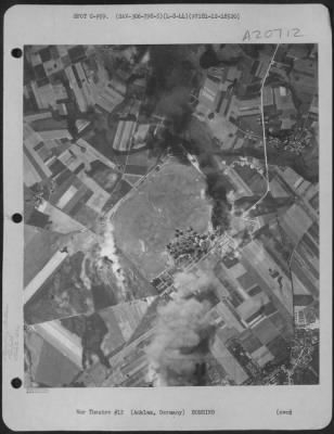 Thumbnail for Consolidated > Bombs Burst Squarely On Installations At The Airfield At Anklam, Germany, During A Raid By Planes Of The 306Th Bombardment Group, 8Th Af On 4 Aug 1944.