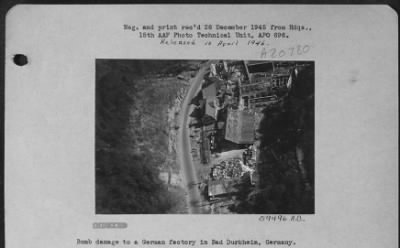 Thumbnail for Consolidated > Bomb Damage To A German Factory In Bad Durkheim, Germany.