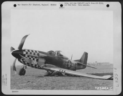 Thumbnail for Consolidated > The North American P-51 (A/C No. 463177) Of The 78Th Fighter Group Crash-Landed At 8Th Air Force Station F-357 In Duxford, England.  4 January 1945.