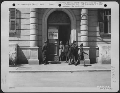 Thumbnail for Consolidated > Air Wacs Greet The Mps On Duty As They Leave Their Billets For The Walk To 12Th Air Force Headquarters In Italy.