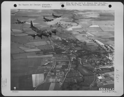 Thumbnail for Consolidated > Boeing B-17 Flying Fortresses Of The 381St Bomb Group En Route To Bomb Enemy Installations Somewhere In Europe.