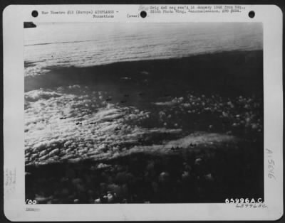 Thumbnail for Consolidated > A Large Formation Of Boeing B-17 Flying Fortresses Of The 381St Bomb Group, En Route To Bomb Enemy Installations Somewhere In Europe, Flies Over A Blanket Of Fleecy Clouds.