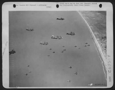 Thumbnail for Consolidated > As They Approach The Coast Of Western Europe, Planes And More Planes Pound Day After Day Hitler'S Not So Impregnable Fortress.  These Are Martin B-26 Marauders Of The 9Th Air Force On Another Of Their Almost Two-A-Day Visits.