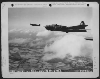 Thumbnail for Consolidated > Boeing B-17, 381St Bomb Group, With Supermarine 'Spitfire' 5B Escort En Route To Bomb Enemy Installations In Europe.  29 September 1943.