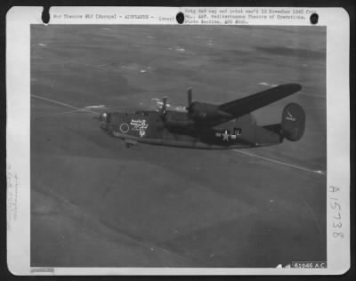 Consolidated > When Informed That The Nose Wheel Of His Plane, The Consolidated B-24 Liberator 'Dazzlin Dutchess' Was Not Down, And Landing Would Be Dangerous, The Pilot, 1St Lt. Roy H. Schott Of 17 Garden Drive., Dallas, Tex., Ordered His Crew To The Rear Of The Bomber
