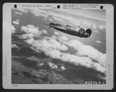 Thumbnail for Consolidated > Bombing Of A City In Europe By Consolidated B-24 Liberators Of The 2Nd Bomb Division, 8Th Air Force, 24 Nov. 1944.  Here One Of The Liberators Is Shown Over The Smoking Target.