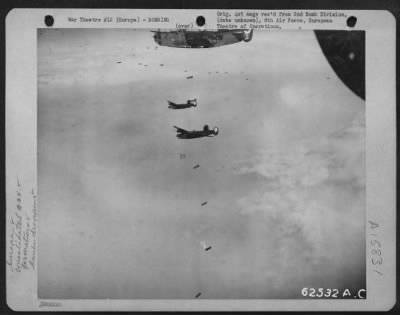 Thumbnail for Consolidated > Bombs From The Consolidated B-24 Liberators Fall On Nazi Installations Somewhere In Europe, 24 November 1944.