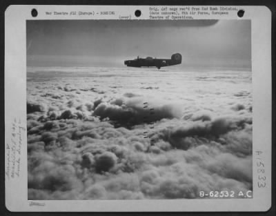 Thumbnail for Consolidated > Bombs From The Consolidated B-24 Liberators Fall On Nazi Installations Somewhere In Europe, 24 November 1944.