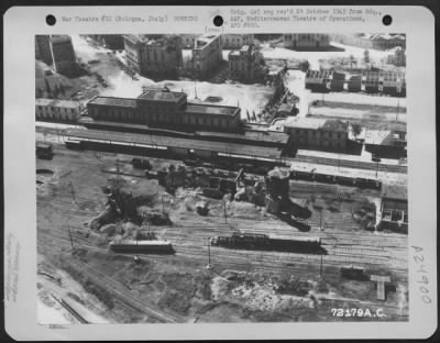 Thumbnail for Consolidated > Aerial View Of Bologna, Italy, After The Fall Of The City, Showing The Accurate Bombing By 12Th & 15Th Air Force Planes.  None Of The City'S Cultural Shrines Were Hit.  6 August 1944.