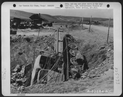 Thumbnail for Consolidated > Bomb Damage To Nazi Vehicles South Of Rome, Italy.  [Vehicle In Foreground Bomb Crater Is A Steyer Rso/01 All-Track Supply Truck.]