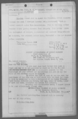 Miscellaneous Files, 1909-21 > Prof. M. J. Rodriguez (#29121)