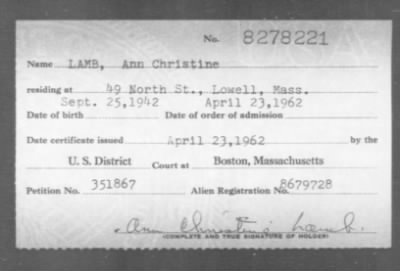 Thumbnail for 1962 > LAMB, Ann Christine