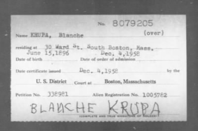 Thumbnail for 1958 > KRUPA, Blanche